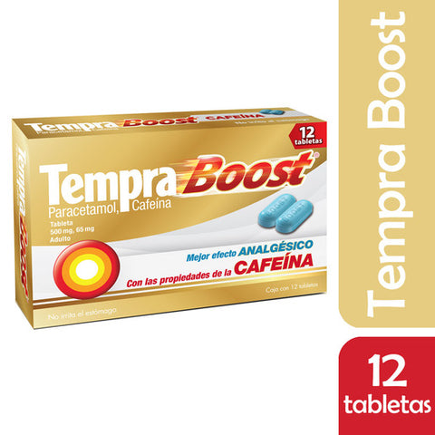 TEMPRA BOOST 500MG/65MG C/12 TAB AD          (PARACETAMOL/CAFEINA)