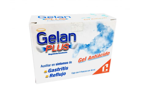 GELAN PLUS GEL 8.0GR/1.0GR C/4 FCOS DE 40ML C/U   (MAGALDRATO,SIMETICONA)